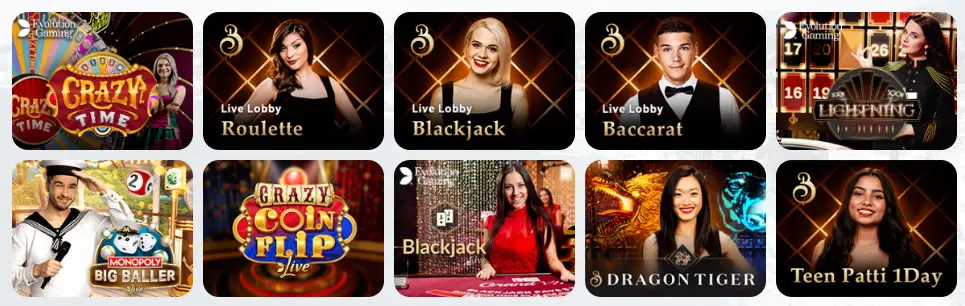 Juegos de casino en vivo STARBETS CASINO
